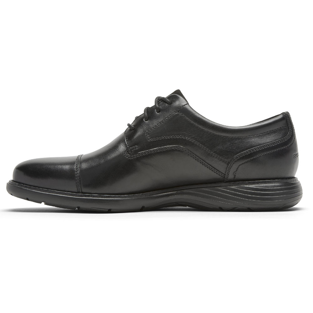 Oxfords Rockport Hombre Mexico - Garett Cap Toe Negros - ZYOAL1879